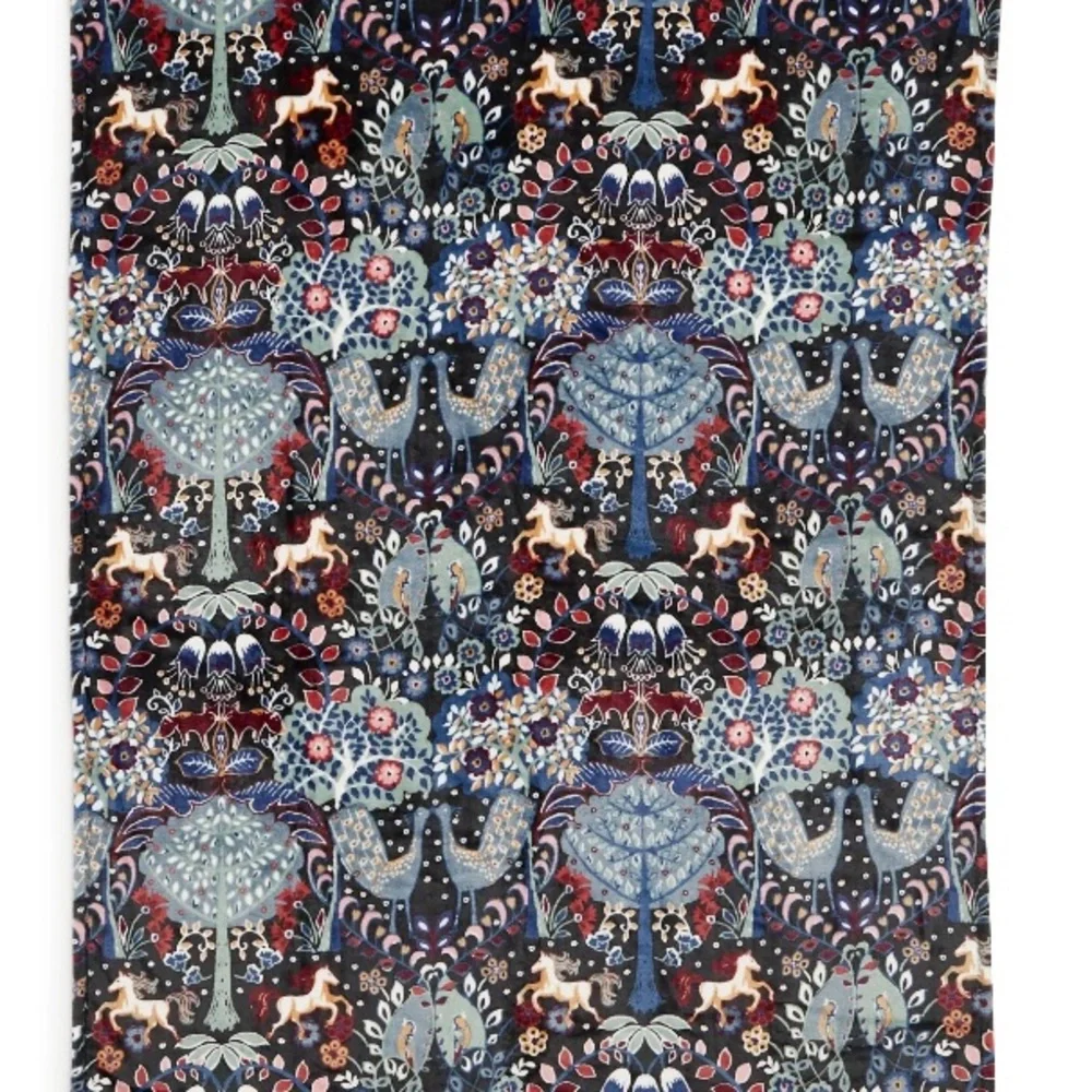 Vera Bradley Fleece Plush Enchantment Multicolor Holiday Throw Blanket 80” x 50”
